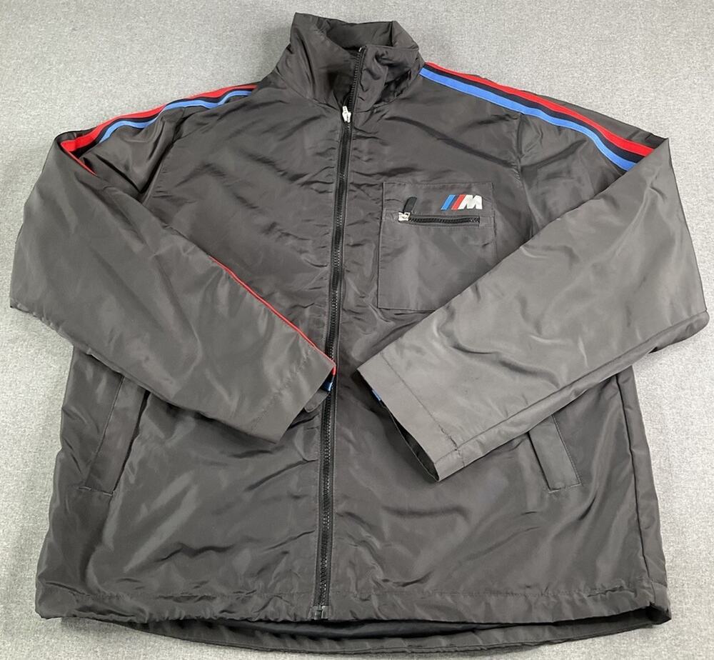 BMW M Motorsport Jacket Black Full Zip With Piping Retail: $150 Size XL